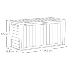 Keter Marvel Plus Outdoor Garden Storage Box 270L - Brown -Sandtex Shop 12808515 2804900072272276