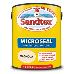 Sandtex® Textured Masonry Paint Magnolia - 5L -Sandtex Shop 12809198 1904871504810031