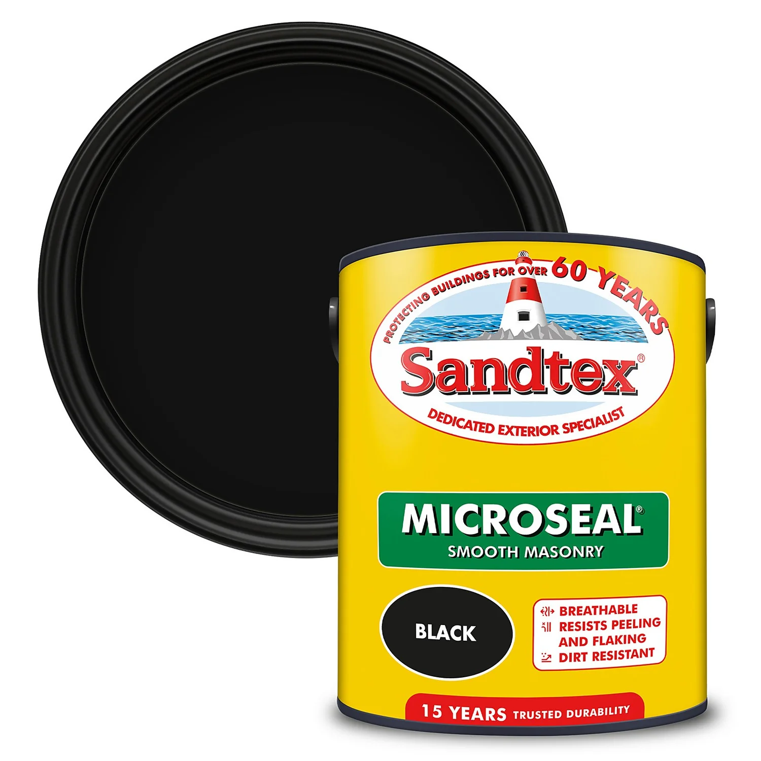 Sandtex® Ultra Smooth Masonry Paint Black - 5L 3 Sandtex® Ultra Smooth Masonry Paint Black - 5L