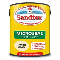 Sandtex® Ultra Smooth Masonry Paint Cornish Cream - 5L -Sandtex Shop 12810395 5474871047160739