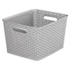 Curver My Style Large Rectangular Plastic Storage Basket - Grey - 18L -Sandtex Shop 12814518 1354831970374356
