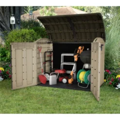 Keter Store It Out Ultra Outdoor Garden Storage Shed - Beige & Brown - 2000L -Sandtex Shop 12815621 2154833203715627