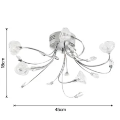 Flora 5 Lamp Semi-Flush Ceiling Light -Sandtex Shop 12815958 1754938641863368