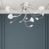 Flora 5 Lamp Semi-Flush Ceiling Light -Sandtex Shop 12815958 2034938641617605