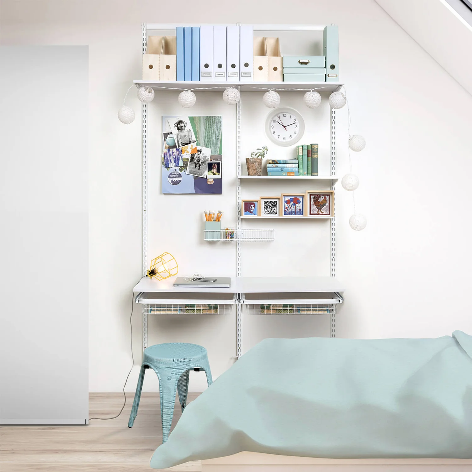 Shelf White 600x16x250mm 4 Shelf White 600x16x250mm - Image 2