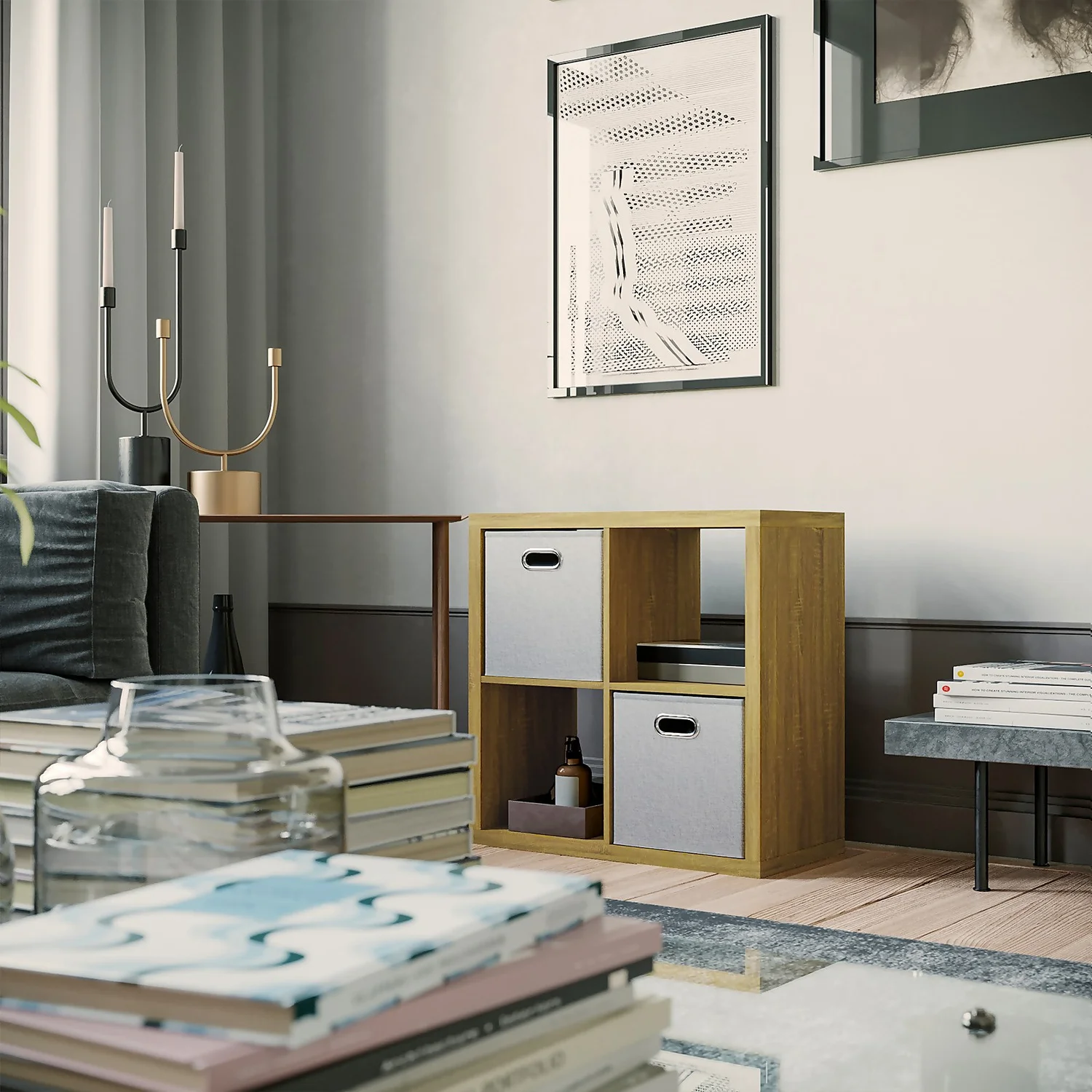 Clever Cube Fabric Insert - Woven Silver 5 Clever Cube Fabric Insert - Woven Silver - Image 3