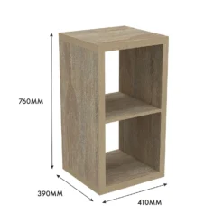 Clever Cube 2x1 Storage Unit - Oak -Sandtex Shop 12816158 1305014368223074