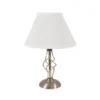 Darcie Satin Nickel Table Lamp -Sandtex Shop 12816352 5014832141925441