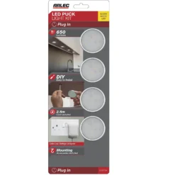 Arlec Warm White LED Puck Light Set 16 Arlec Warm White LED Puck Light Set -Sandtex Shop 12823690 1034833197033640