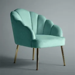 Sophia Scallop Occasional Chair - Duck Egg Blue -Sandtex Shop 12834895 1504833175656834