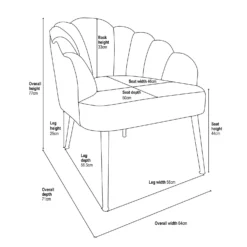 Sophia Scallop Occasional Chair - Duck Egg Blue -Sandtex Shop 12834895 9755014368344934
