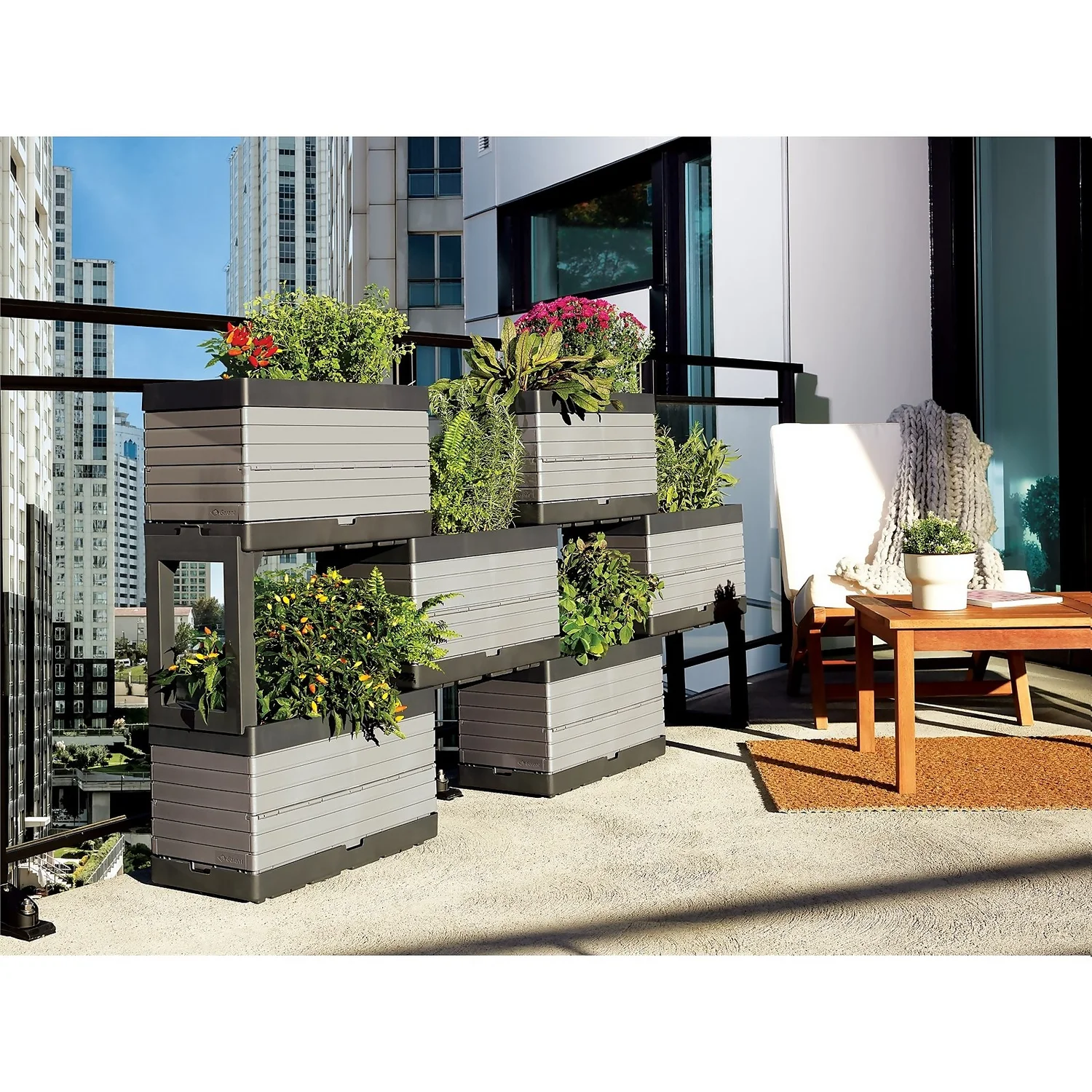 Modular Planter Set - Grey 6 Modular Planter Set - Grey - Image 4