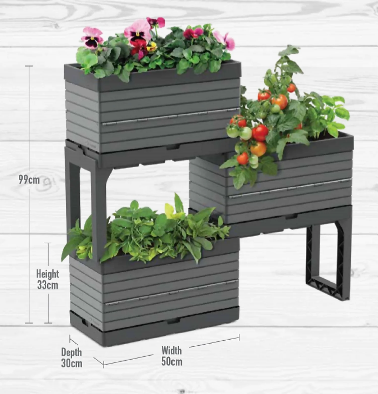 Modular Planter Set - Grey 7 Modular Planter Set - Grey - Image 5