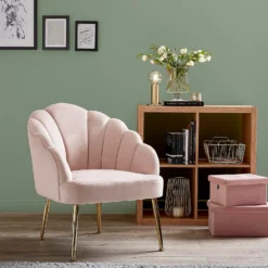 Sophia Scallop Occasional Chair - Blush -Sandtex Shop 12836665 1264875399597729