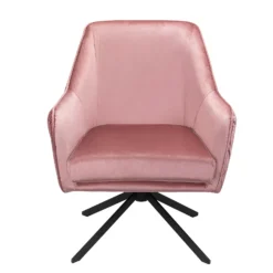 Pia Pleat Swivel Chair - Rose -Sandtex Shop 12882869 9754887373328589