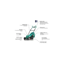 Bosch 1400W Rotak 37-14 Electric Lawn Mower - 37cm -Sandtex Shop 12883599 1924843325901372
