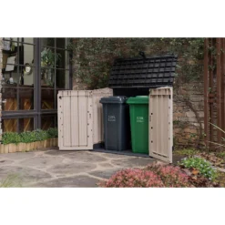 Keter Store It Out Midi Outdoor Garden Storage Shed 880L - Beige/Brown -Sandtex Shop 12885761 1654898752549113