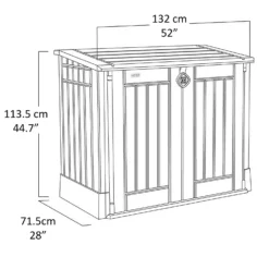 Keter Store It Out Midi Outdoor Garden Storage Shed 880L - Beige/Brown -Sandtex Shop 12885761 1744898752660647