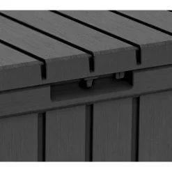Keter Kentwood Outdoor Garden Storage Box 350L - Graphite -Sandtex Shop 12885762 7534899008598270