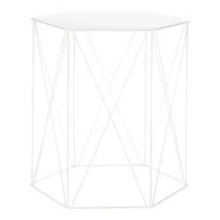 Hex Side Table Set Of 2 White -Sandtex Shop 12888151 2124947208453494
