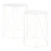 Hex Side Table Set Of 2 White -Sandtex Shop 12888151 8844947208302207