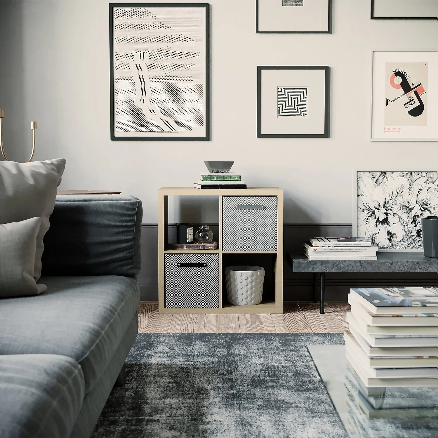 Clever Cube Patterned Fabric Insert - Black Jacquard 4 Clever Cube Patterned Fabric Insert - Black Jacquard - Image 2