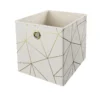 Clever Cube Velvet Geometric Insert - Cream & Gold -Sandtex Shop 12932955 9874887876969402