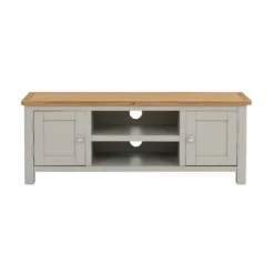 Norbury Wide TV Stand - Grey -Sandtex Shop 12940856 1854889184040965