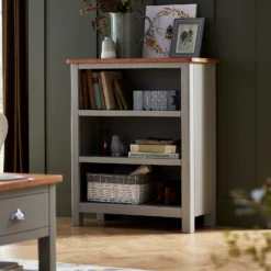 Norbury Low Bookcase - Grey -Sandtex Shop 12940859 1834889183422158