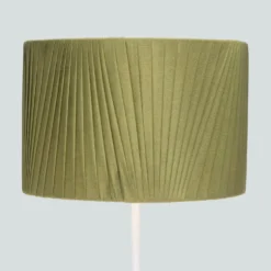 Raye Olive Drum Pleated Silk Shade - 30cm -Sandtex Shop 13139397 5224900555544280