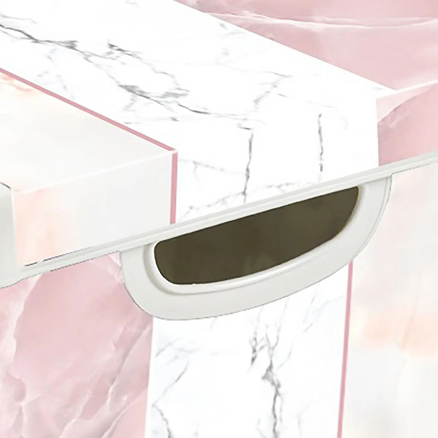 Curver Stockholm Mixed Marble Deco Storage Box - Pink & White 22L 4 Curver Stockholm Mixed Marble Deco Storage Box - Pink & White 22L - Image 2
