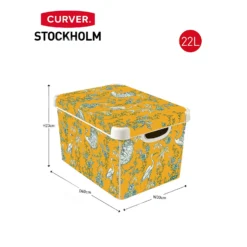 Curver Stockholm Stork Deco Storage Box - Yellow - 22L 13 Curver Stockholm Stork Deco Storage Box - Yellow - 22L -Sandtex Shop 13169628 7774898511971226