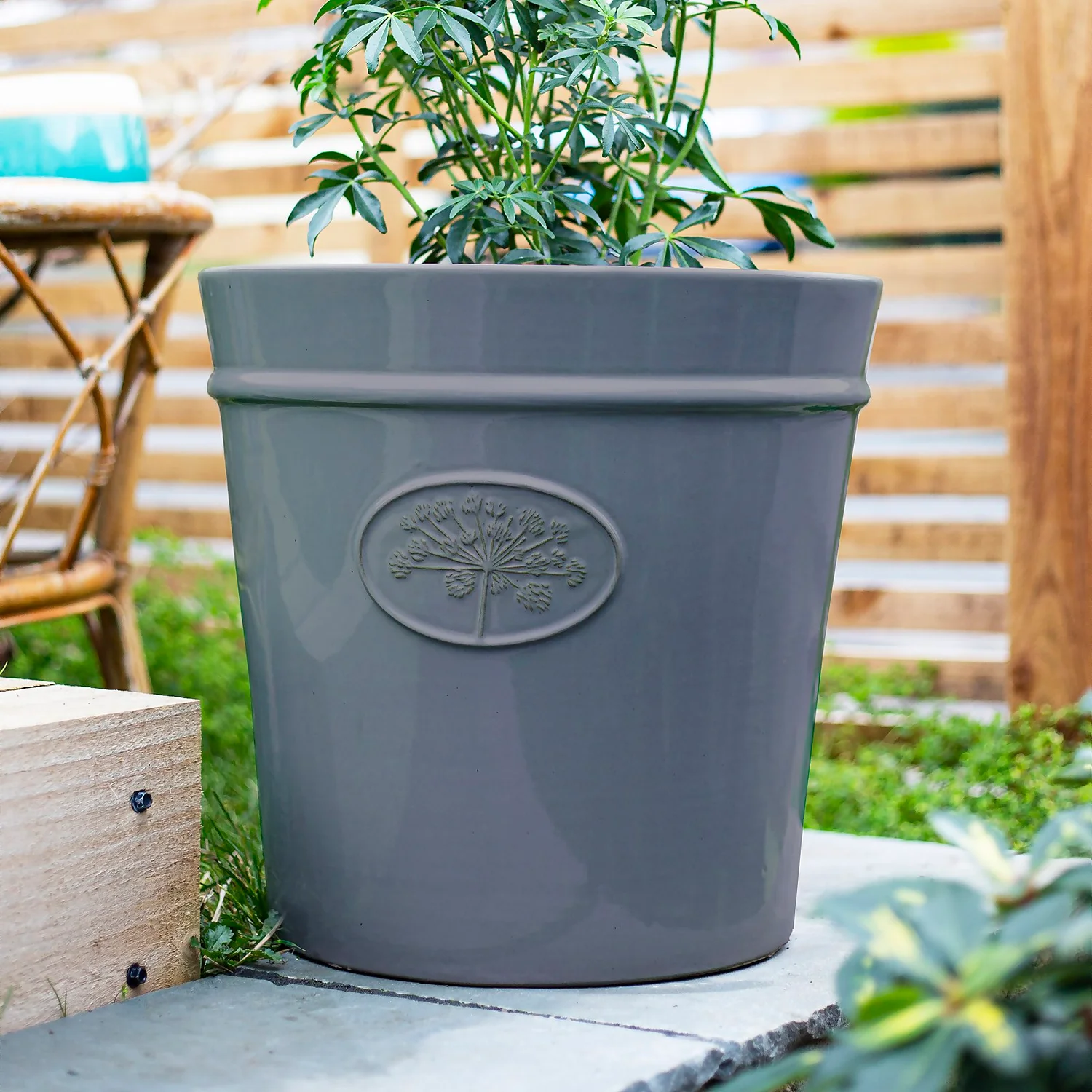 Country Living Heritage Denim Cone Pot - 41cm 7 Country Living Heritage Denim Cone Pot - 41cm - Image 5