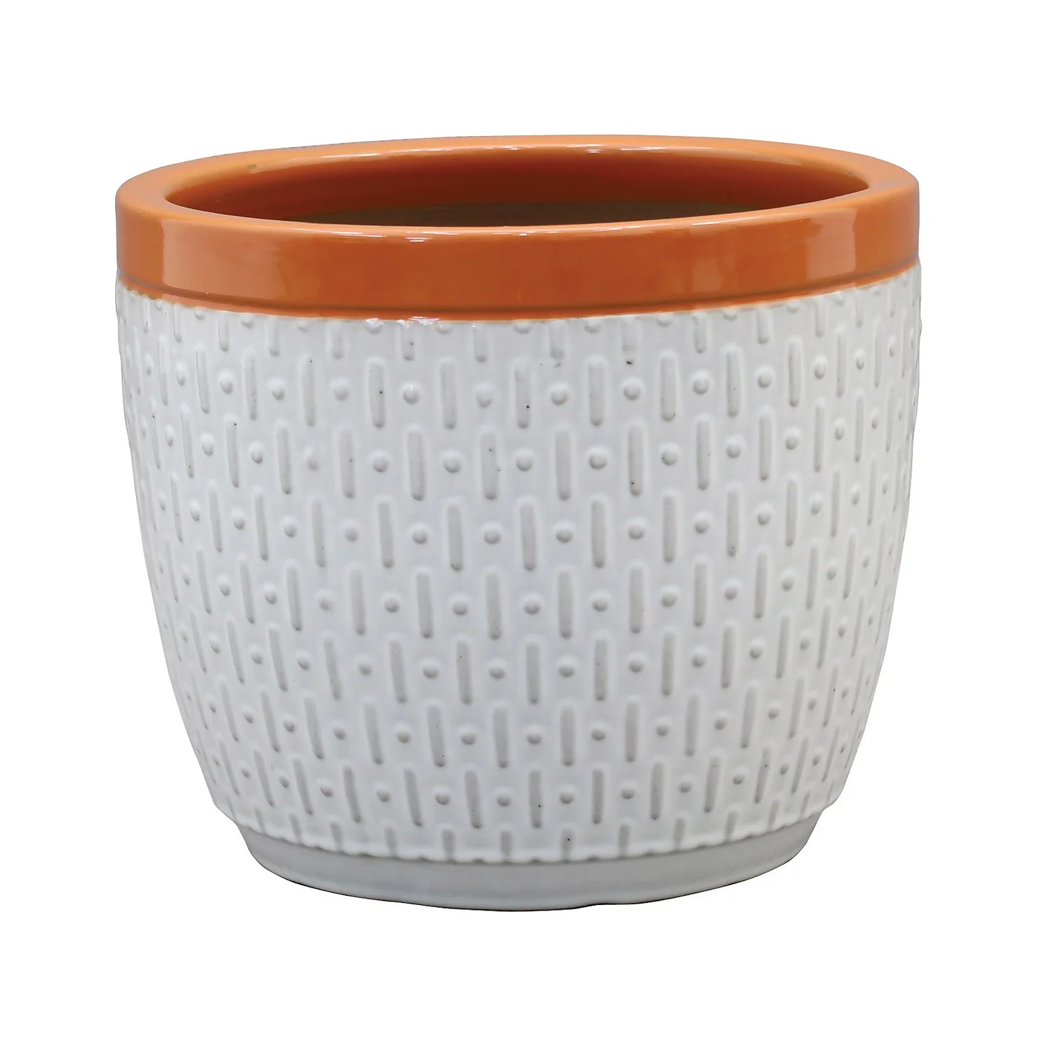 House Beautiful 2 Tone Orange Rim Egg Pot - 31cm 3 House Beautiful 2 Tone Orange Rim Egg Pot - 31cm