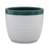 House Beautiful 2 Tone Teal Rim Egg Pot - 25cm -Sandtex Shop 13188804 1634933184082255