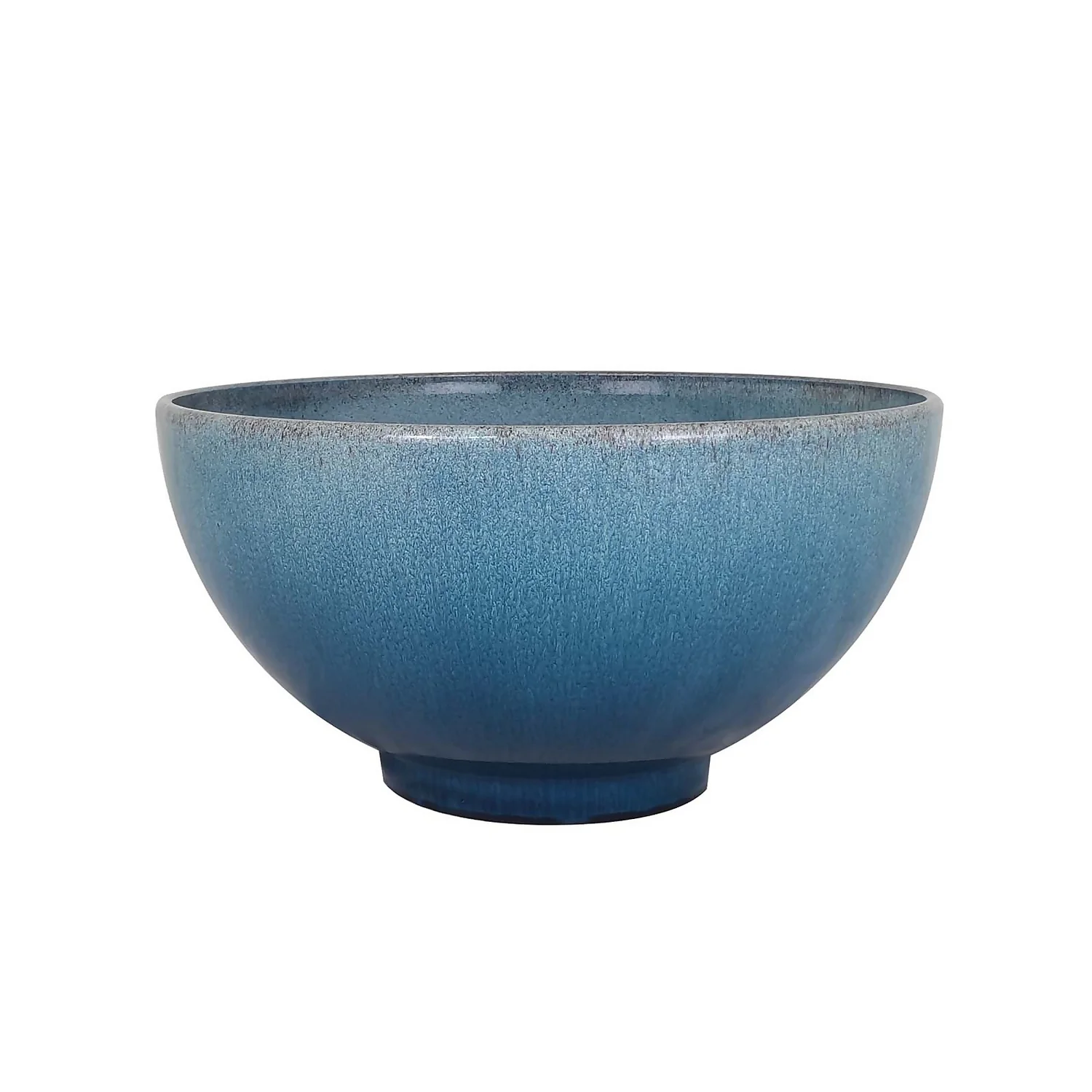 Glazed Finish Blue Bowl Planter - 32.5cm 3 Glazed Finish Blue Bowl Planter - 32.5cm