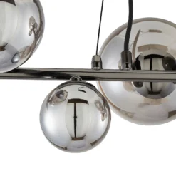 Orb II 7 Light Diner Pendant - Black Chrome Smoke -Sandtex Shop 13208306 1314896913040214