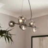 Orb II 7 Light Diner Pendant - Black Chrome Smoke -Sandtex Shop 13208306 1604896912938877