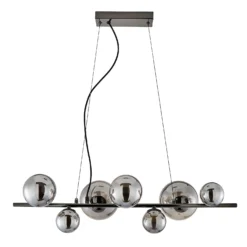 Orb II 7 Light Diner Pendant - Black Chrome Smoke -Sandtex Shop 13208306 1844896912986790