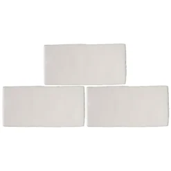 Country Living Artisan Antique White Ceramic Wall Tile 75 X 150mm - 0.5sqm Pack -Sandtex Shop 13220552 1874916402956581
