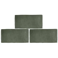 Country Living Artisan Moss Green Ceramic Wall Tile 75 X 150mm - 0.5sqm Pack -Sandtex Shop 13220561 4064916415692208