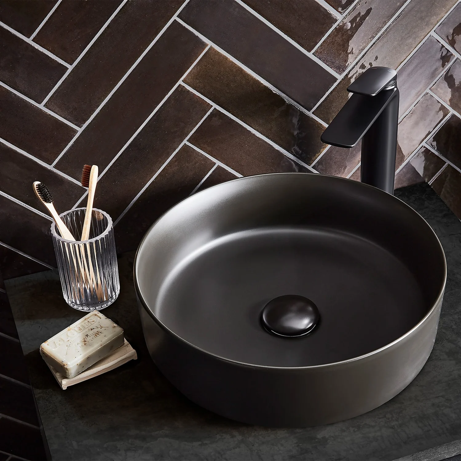 House Beautiful Aurelia Liquorice Ceramic Wall Tile 75 X 300mm - 0.5sqm Pack 3 House Beautiful Aurelia Liquorice Ceramic Wall Tile 75 X 300mm - 0.5sqm Pack