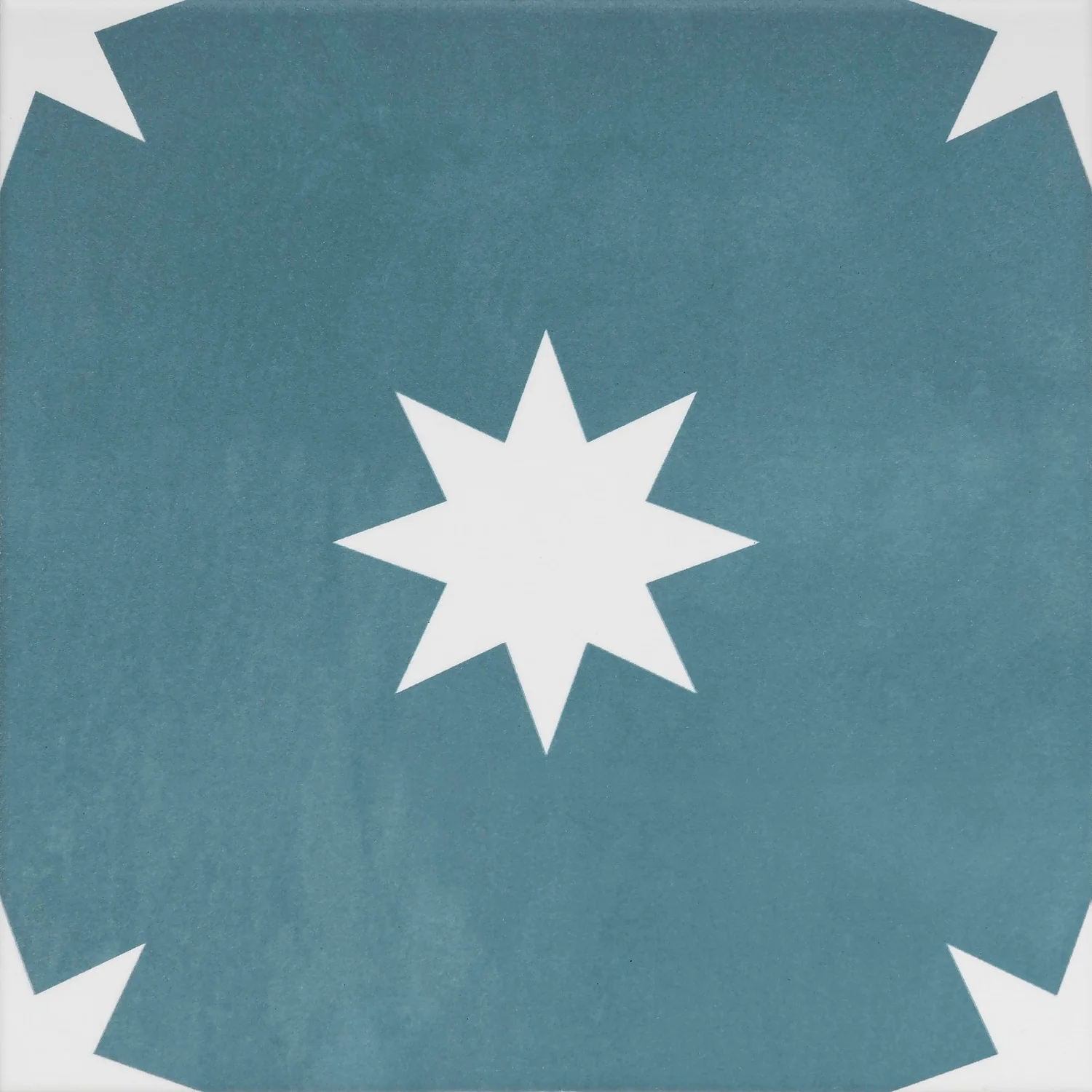 Country Living Starry Skies Peacock Teal Porcelain Wall & Floor Tile - 200 X 200mm - 0.52sqm Pack 4 Country Living Starry Skies Peacock Teal Porcelain Wall & Floor Tile - 200 X 200mm - 0.52sqm Pack - Image 2