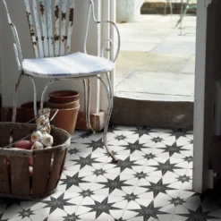 Sandtex Shop 32 Country Living Starry Skies White Light Porcelain Floor & Wall Tile 1.42sqm Pack - 450x450mm