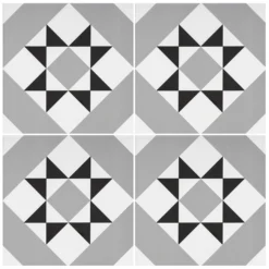 Fiore Diamond Black Porcelain Wall & Floor Tile 200 X 200mm - 0.52sqm Pack 10 Fiore Diamond Black Porcelain Wall & Floor Tile 200 X 200mm - 0.52sqm Pack -Sandtex Shop 13220601 7764916348340978