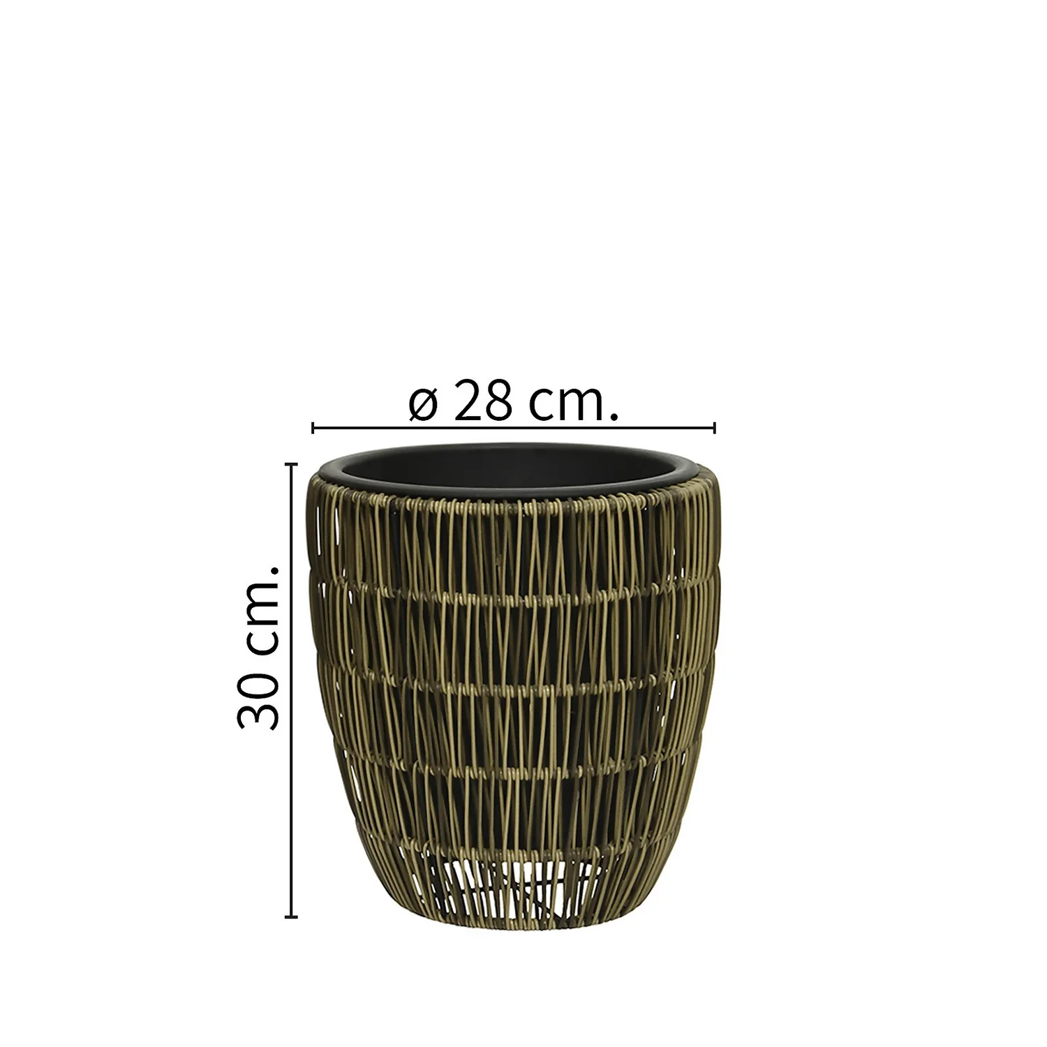 Kate Round Rattan Planter - Medium 6 Kate Round Rattan Planter - Medium - Image 4