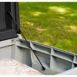 Keter Ace Outdoor Garden Storage Box 124 X 55 X 62.5 Cm - Grey And Black -Sandtex Shop 13432924 1234947994705587