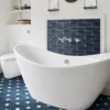 Country Living Artisan French Navy Ceramic Wall Tile 75 X 300mm - 0.5sqm Pack -Sandtex Shop 13433210 1725051390914650