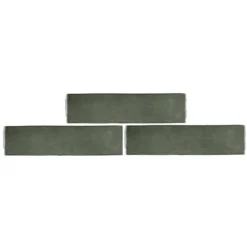 Country Living Artisan Moss Green Ceramic Wall Tile 75 X 300mm - 0.5sqm Pack -Sandtex Shop 13433220 1824916414534970