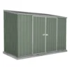 Absco 10 X 5ft Space Saver Metal Pent Shed - Green -Sandtex Shop 13440844 1314929185358951